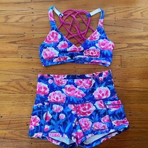 Popflex peony top shorts set